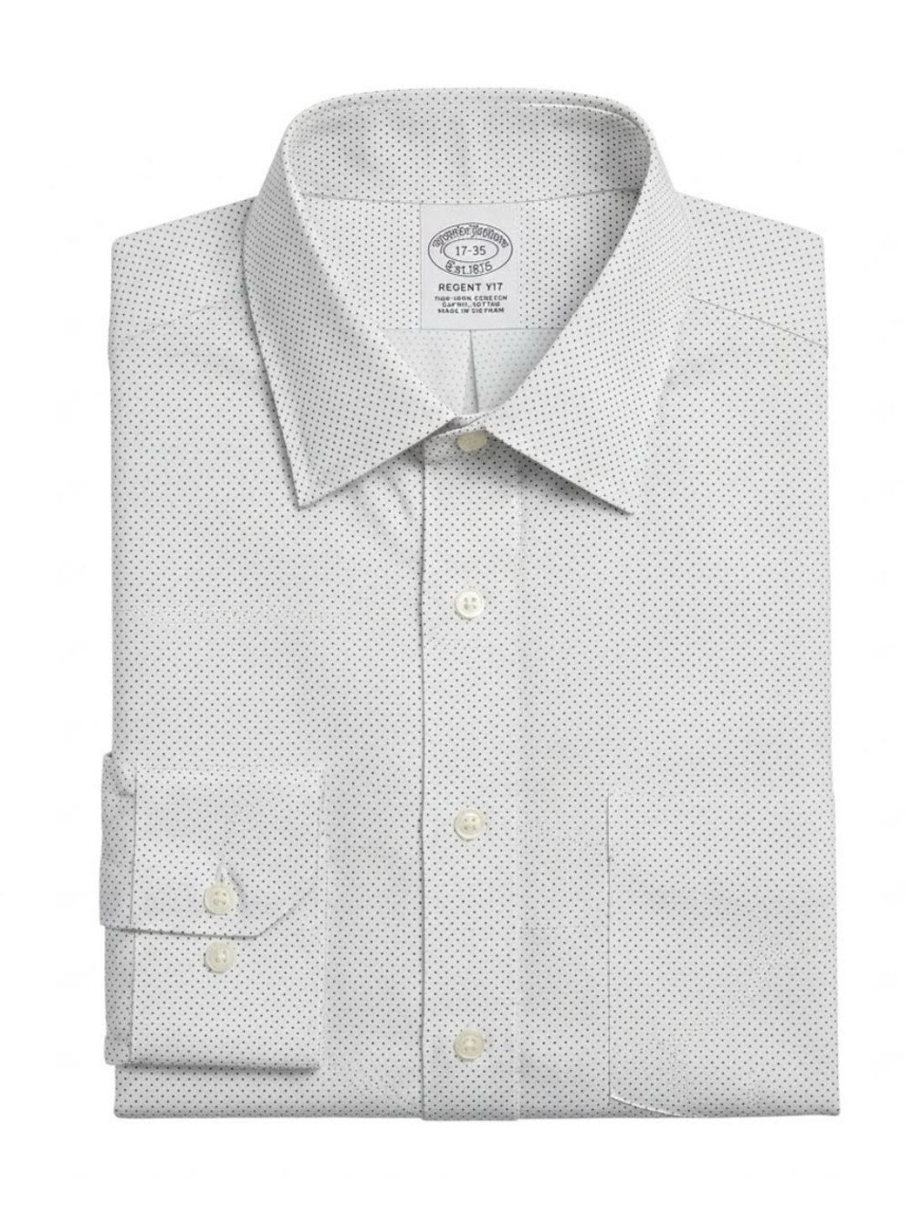 Brooks Brothers Regent Fit Dress Shirt 17-35 XL Non-Iron Stretch Supima Cotton